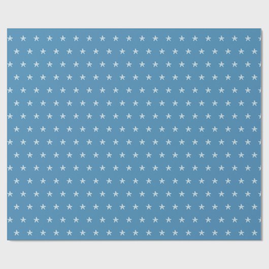 Patriotic Blue Star Flag Muster Geschenkpapier (Flach)