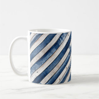 Patriotic Blue Stripe Wood Kaffeetasse