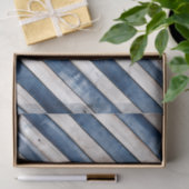 Patriotic Blue Stripe Wood Seidenpapier (Geschenk)