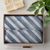 Patriotic Blue Stripe Wood Seidenpapier (Geschenk)