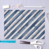 Patriotic Blue Stripe Wood Seidenpapier (Handwerk)