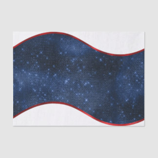 Patriotic Blue Wave Seidenpapier