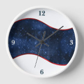 Patriotic Blue Wave Uhr (Vorderseite)