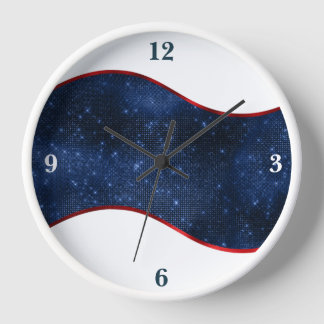 Patriotic Blue Wave Uhr