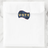 Patriotic Blue Wave Vote Runder Aufkleber (Tasche)