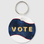 Patriotic Blue Wave Vote Schlüsselanhänger (Rückseite)