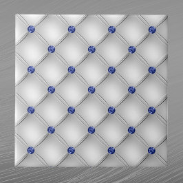 Patriotic Blue White Imitats Tufat Fliese