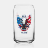 Patriotic Bold Eagle Snow Globe Dosenglas (Vorderseite)