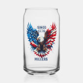 Patriotic Bold Eagle Snow Globe Dosenglas (Rückseite)