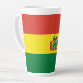 Patriotic Bolivia Flag Latte Tasse (Linke Ecke)