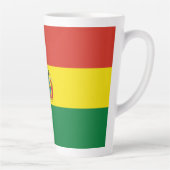 Patriotic Bolivia Flag Latte Tasse (Rechts)