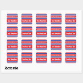 Patriotic Book Ownership Label Square Sticker (Blatt)