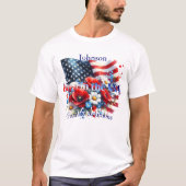 Patriotic Born in the USA Personalizable Family T-Shirt (Vorderseite)