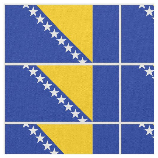 Patriotic Bosnien Herzegovina Flag Fabric Stoff (Nahaufnahme)