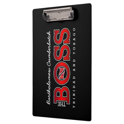 Patriotic BOSS Trinidad and Tobago Flag and NAME Klemmbrett (Links)