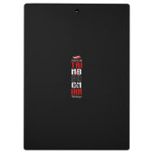 Patriotic BOSS Trinidad and Tobago Flag and NAME Klemmbrett (Rückseite)