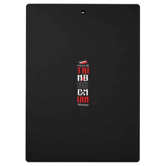 Patriotic BOSS Trinidad and Tobago Flag and NAME Klemmbrett (Rückseite)