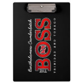 Patriotic BOSS Trinidad and Tobago Flag and NAME Klemmbrett (Vorderseite)