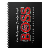 Patriotic BOSS Trinidad and Tobago Flag and NAME Notizblock (Vorderseite)