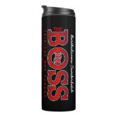 Patriotic BOSS Trinidad and Tobago Flag and NAME Thermosbecher (Nach rechts gedreht)