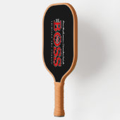 Patriotic BOSS Trinidad Flag and NAME on BLACK Pickleball Schläger (Links)