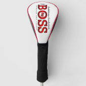 Patriotic BOSS Trinidad Reading Down on WHITE Golf Headcover (Vorderseite)