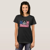 Patriotic Boston Terrier American Flag Dog T-Shirt (Vorne ganz)