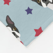 Patriotic Boston Terrier Dog Fleecedecke (Ecke)