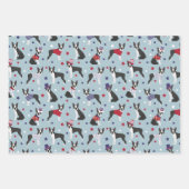 Patriotic Boston Terrier Dog Geschenkpapier Set (Vorderseite)