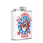Patriotic Boston Terrier Flachmann (Rechts)