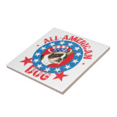 Patriotic Boston Terrier Fliese (Seite)