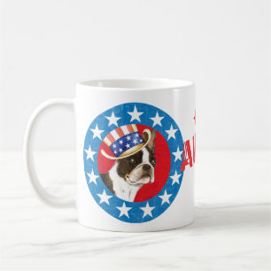 Patriotic Boston Terrier Kaffeetasse