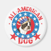 Patriotic Boston Terrier Magnet (Vorne)