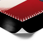 Patriotic Boston Terrier mit amerikanischer Flagge Poster (Ecke)