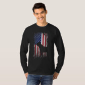 Patriotic Boston Terriers American Flag Cooler Hun T-Shirt (Vorne ganz)