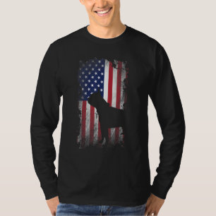 Patriotic Boston Terriers American Flag Cooler Hun T-Shirt