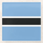 Patriotic Botswana Flag Glass Untersetzer (Vorderseite)