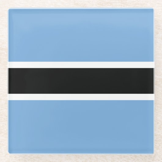Patriotic Botswana Flag Glass Untersetzer (Vorderseite)
