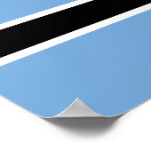Patriotic Botswana Flag Poster (Ecke)
