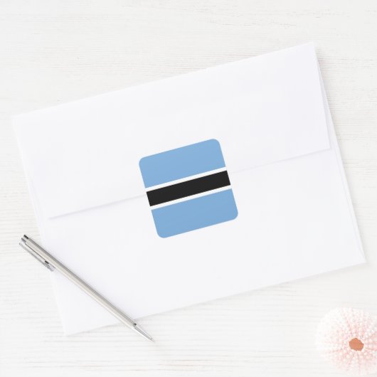 Patriotic Botswana Flag Quadratischer Aufkleber (Umschlag)