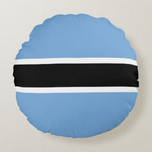 Patriotic Botswana Flag Round Pillow Rundes Kissen