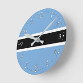 Patriotic Botswana Flag Runde Wanduhr (Winkel)