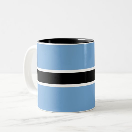 Patriotic Botswana Flag Zweifarbige Tasse (Vorderseite Links)