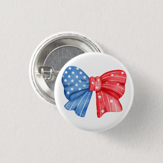 Patriotic Bow Button (Vorne & Hinten)