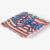 Patriotic Bow & Flag Geburtstagsparty Pappteller (Gewinkelt)
