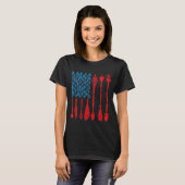 Patriotic Bow Hunting Usa American Flag Arrows T T-Shirt (Vorne ganz)