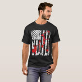 Patriotic Bow Jagd Hirsch Jäger Flag American Bo T-Shirt (Vorne ganz)