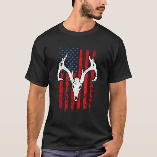 Patriotic Bowhunting Bow Hunter Deer Jagd Ameri T-Shirt (Vorderseite)