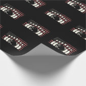Patriotic Bowler USA Flag American Bowling Geschenkpapier (Ecke)
