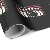 Patriotic Bowler USA Flag American Bowling Geschenkpapier (Rolleneckpunkt)